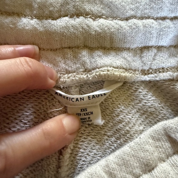 American Eagle | Size XXS | Beige Raw Hem Lounge Shorts - Picture 6 of 6